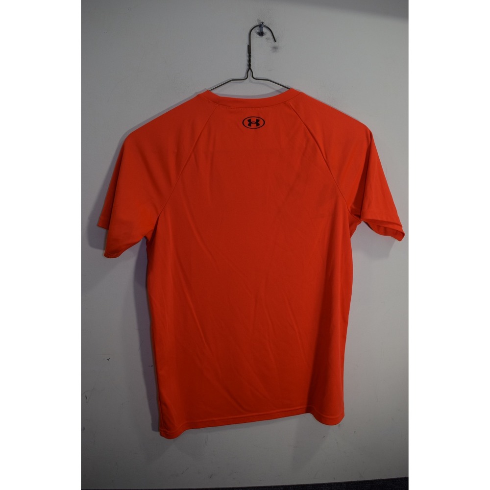 Under Armour HeatGear Loose Neon Safety Orange Athletic T-Shirt YLG - Picture 3 of 14